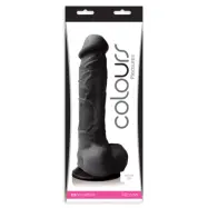 COLOURS PLEASURES LARGE BLACK DILDO - 25CM
