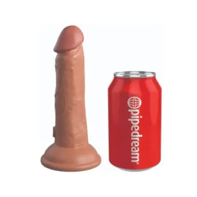 King Cock Elite Realistic Dildo Vibrating & Silicone 15.2 Cm Caramel