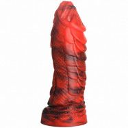 Creature Cocks Fire Dragon Red Scaly Silikondildo 21 cm - Bordeaux