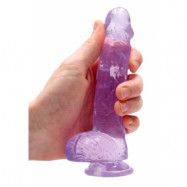 Crystal Clear dildo 15 cm, Purple