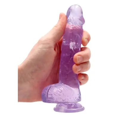 Crystal Clear dildo 15 cm, Purple
