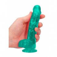 Crystal Clear dildo 15 cm, Turkos