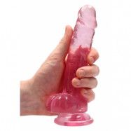 Crystal Clear dildo 17 cm, Pink