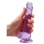 Crystal Clear dildo 17 cm, Purple