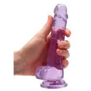 Crystal Clear dildo 17 cm, Purple
