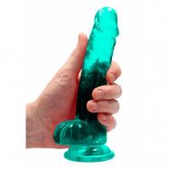 Crystal Clear dildo 17 cm, Turkos