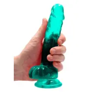 Crystal Clear dildo 17 cm, Turkos