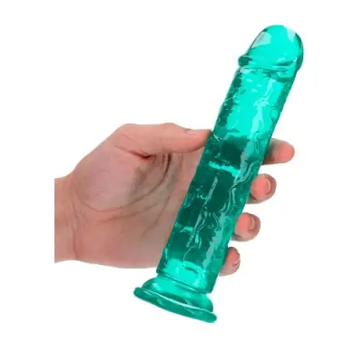 Crystal Clear dildo 18 cm, Turkos