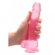 Crystal Clear dildo 19 cm, Pink