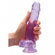 Crystal Clear dildo 19 cm, Purple