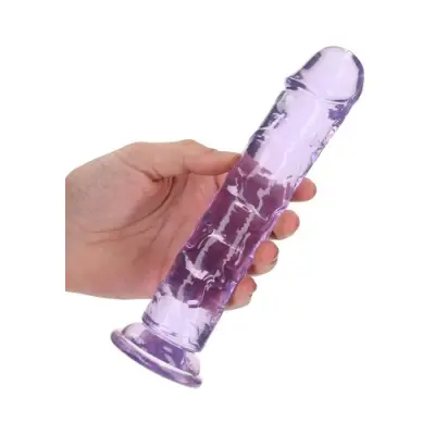 Crystal Clear dildo 20 cm, Purple