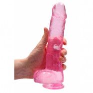 Crystal Clear dildo 22 cm, Pink