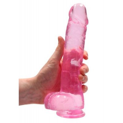 Crystal Clear dildo 22 cm, Pink