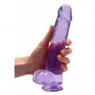 Crystal Clear dildo 22 cm, Purple