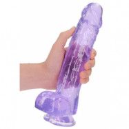 Crystal Clear dildo 25 cm, Purple