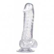 Crystal Clear Dildo Med Pung