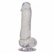 You2Toys Crystal Clear Dildo med Sugpropp   - Klar