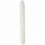 Crystal Clear Dubbeldildo - Clear