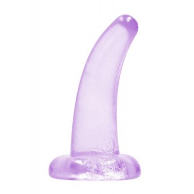 Crystal Clear non realistic dildo 11 cm, Purple