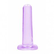 Crystal Clear non realistic dildo 13 cm, Purple