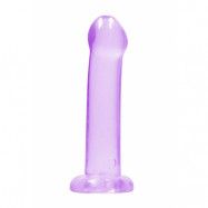 Crystal Clear non realistic dildo 17 cm, Purple