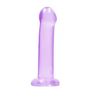 Crystal Clear non realistic dildo 17 cm, Purple