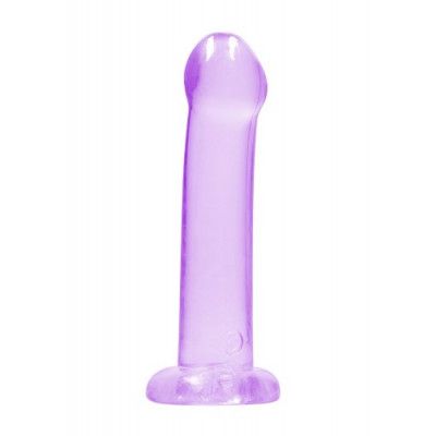 Crystal Clear non realistic dildo 17 cm, Purple