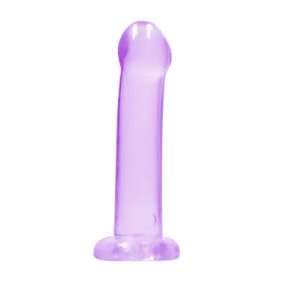 Crystal Clear non realistic dildo 17 cm, Purple