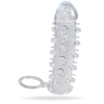 Crystal Skin Penis Sleeve With Support Ring