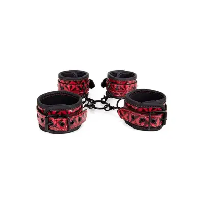 Diabolique Dark Hog-Tie With Cuffs Red