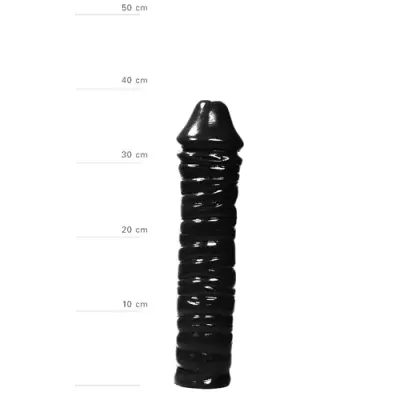 DILDO ALL BLACK 38 CM - XXL DILDO