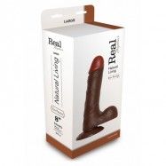 DILDO REAL RAPTURE BROWN 8 INCH - 23 cm