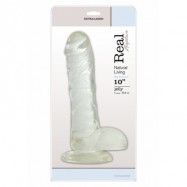 DILDO REAL RAPTURE CLEAR 10 INCH - 25.5 cm klar dildo XXL