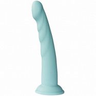 Dillio Platinum Slim Seven Teal Dildo med Sugkopp 21 cm - Green