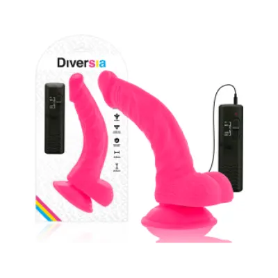 Diversia Flexible Vibrating Dildo Pink 21.5 Cm -O- 4.5 Cm