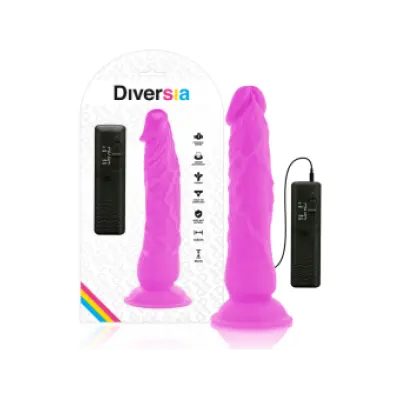 Diversia Flexible Vibrating Dildo Purple 21 Cm -O- 4.9 Cm