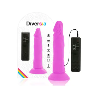 Diversia Flexible Vibrating Dildo Purple 23 Cm -O- 4.3 Cm