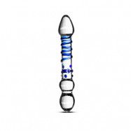 Dotted & Striped Glass Dildo