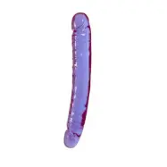 DOUBLE DONG 12INCH PURPLE JELLY - 30 cm Härlig Dubbel dildo