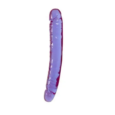 DOUBLE DONG 12INCH PURPLE JELLY - 30 cm Härlig Dubbel dildo