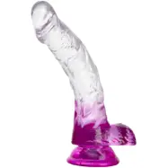 Dual Color Curved Dildo Pink 18 cm
