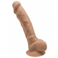 Dual Density Dildo med pung 18 cm