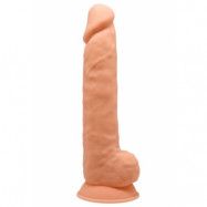 Dual Density Dildo med pung 27 cm