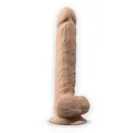 Dual Density Dildo med pung 27 cm