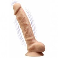 Dual Density Dildo med pung och vibrator 20 cm