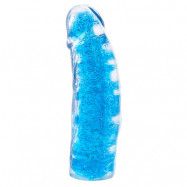 Dual Density Glitter Dildo Blue