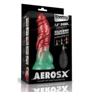 Dual Density Inflatable Dildo Red/Green 19 cm