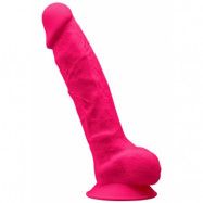 Dual Density Rosa Dildo med pung 20 cm