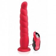 FF ELITE VIBRATING 10" DILDO RED