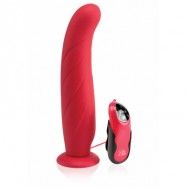 FF ELITE VIBRATING 9" DILDO RED